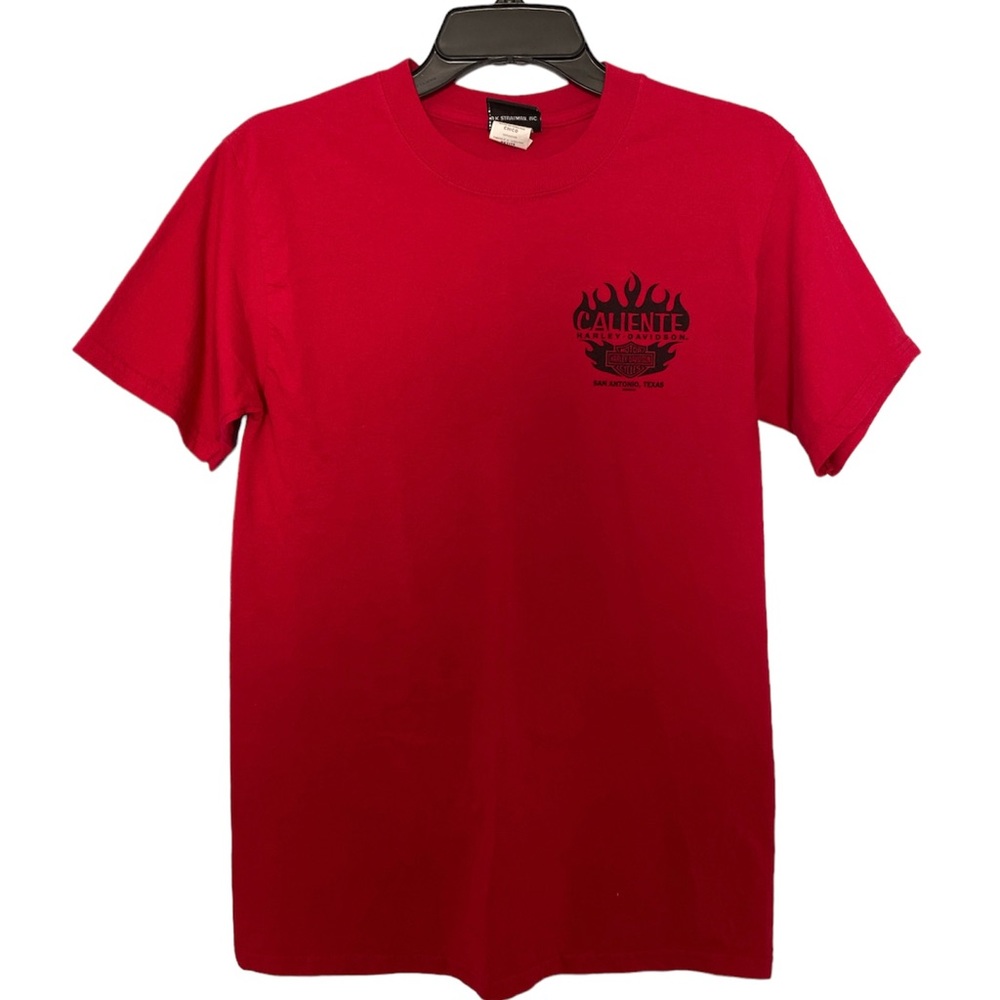 Red Harley Davidson Caliente Staff T-Shirt